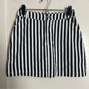 Striped Black and White Women's Skirt. Size S.